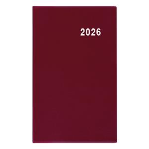 Týždenný diár 2026 Gustav PVC vreckový - bordó