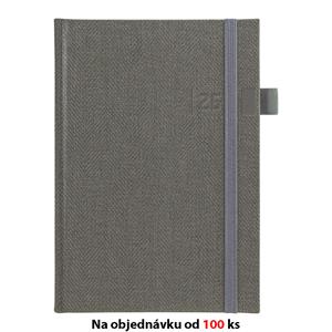 Týždenný diár 2026 Słowacki slovenský A5 Tweed - šedá