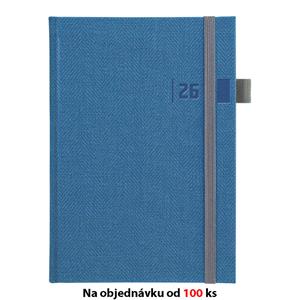 Týždenný diár 2026 Tweed A5 s poznámkami - modrá