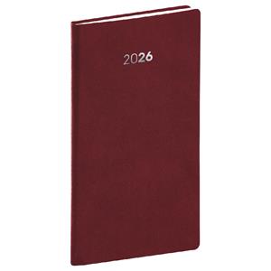 Týždenný diár 2026 vreckový Balakon - bordó