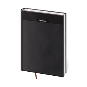 Týždenný diár A5 2022 Print Classic - čierna
