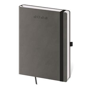 Týždenný diár A5 2023 Flexies - tmavo sivá