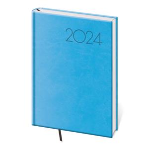 Týždenný diár A5 2024 Print Pop - svetlo modrá
