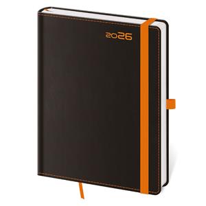 Týždenný diár A5 2026 Black Orange