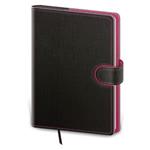 Týždenný diár A5 2026 Flip - antracit/magenta