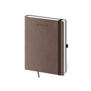 Týždenný diár B6 2022 Flexies - hnedá