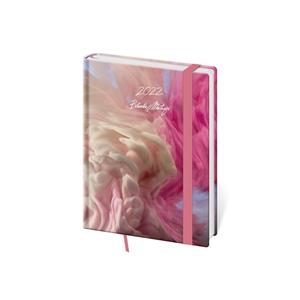 Týždenný diár B6 2022 Vario s gumičkou - Matragi Pink