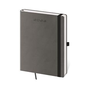 Týždenný diár B6 2023 Flexies - tmavo sivá