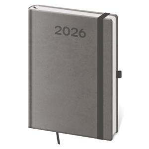 Týždenný diár B6 2026 Print Pop - šedá