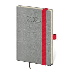 Týždenný vreckový diár 2023 New Praga tmavo sivá