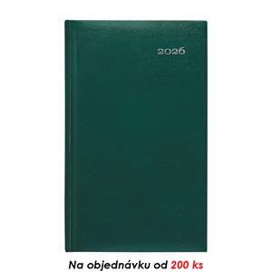Týždenný vreckový diár 2026 Kronos - zelená