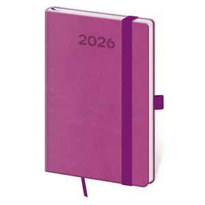 Týždenný vreckový diár 2026 Print Pop - fialová