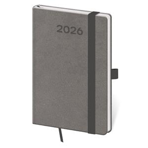 Týždenný vreckový diár 2026 Print Pop - šedá