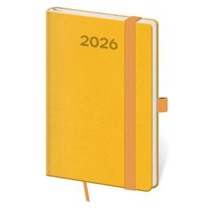Týždenný vreckový diár 2026 Print Pop - žltá