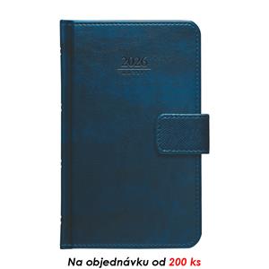 Týždenný vreckový diár 2026 Słowacki slovenský Atlas s pútkom - modrá