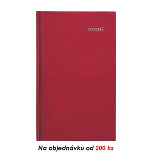 Týždenný vreckový diár 2026 Słowacki slovenský Kronos - červená