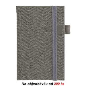 Týždenný vreckový diár 2026 Słowacki slovenský Tweed - šedá