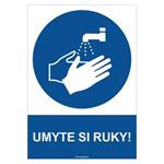 Umyte si ruky! - bezpečnostná tabuľka, plast 0,5 mm - A4