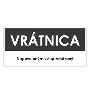 Vrátnica, šedá, plast 2mm,190x90mm