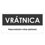 Vrátnica, šedá, plast 2mm s dierkami-190x90mm