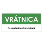 Vrátnica, zelená, plast 2mm s dierkami-190x90mm