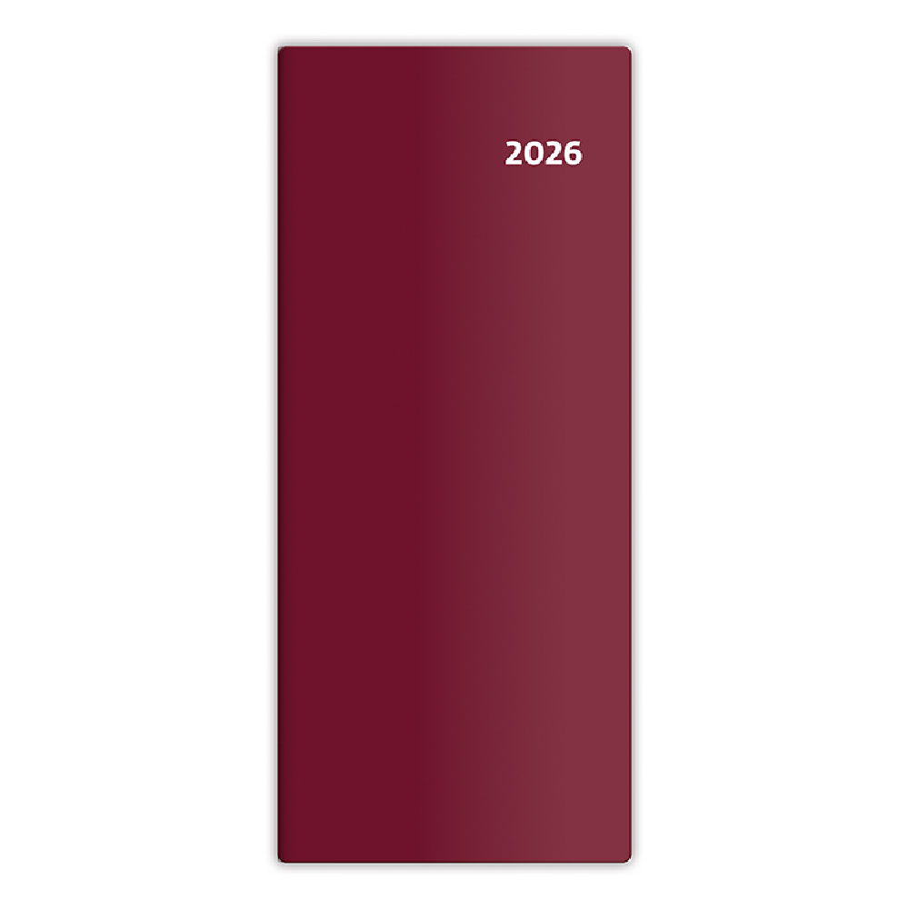 Vreckový diár 2026 mesačný - Torino - bordó
