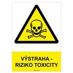 Výstraha! Riziko toxicity - bezpečnostná tabuľka, plast 0,5 mm - A4