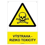 Výstraha! Riziko toxicity - bezpečnostná tabuľka s dierkami, plast 2 mm - A4