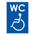 WC pre invalidov, modrá, samolepka 105x148mm