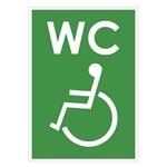 WC pre invalidov, zelená, plast 1mm,105x148mm