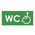 WC pre invalidov, zelená, plast 2mm,190x90mm