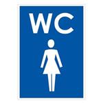 WC ženy, modrá, plast 1mm,105x148mm