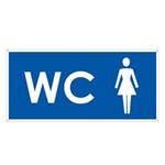 WC ženy, modrá, plast 2mm s dierkami-190x90mm