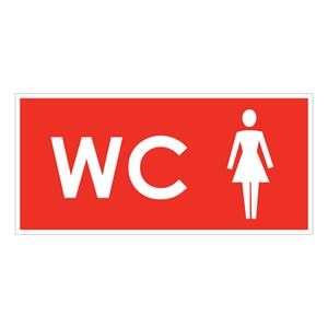 WC ženy, samolepka 190x90mm