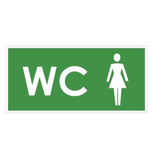 WC ženy, zelená, plast 2mm,190x90mm