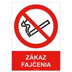 Zákaz fajčenia - bezpečnostná tabuľka , plast A4, 2 mm