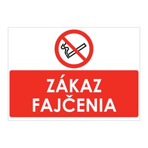 Zákaz fajčenia,plast 2mm,210x148mm