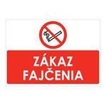 Zákaz fajčenia,plast 2mm,210x148mm