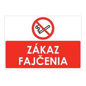 Zákaz fajčenia, samolepka 210x148mm