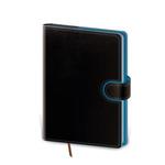 Zápisník Flip A5 čistý - čierno/modrá