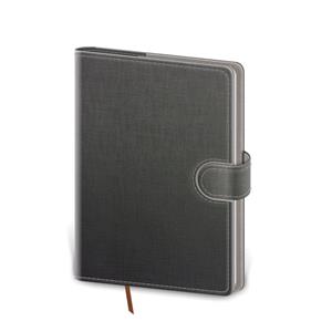 Zápisník Flip A5 čistý - sivo/sivá