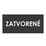 Zatvorené, šedá, plast 1mm,190x90mm