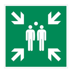 Zhromaždisko - bezpečnostná tabuľka, plast 1 mm 200x200 mm