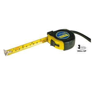 Zvinovací meter s klipom Job - čierna/žltá